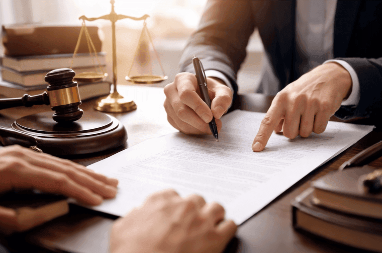 Genomgång av juridiskt underlag och avtal vid skrivbord